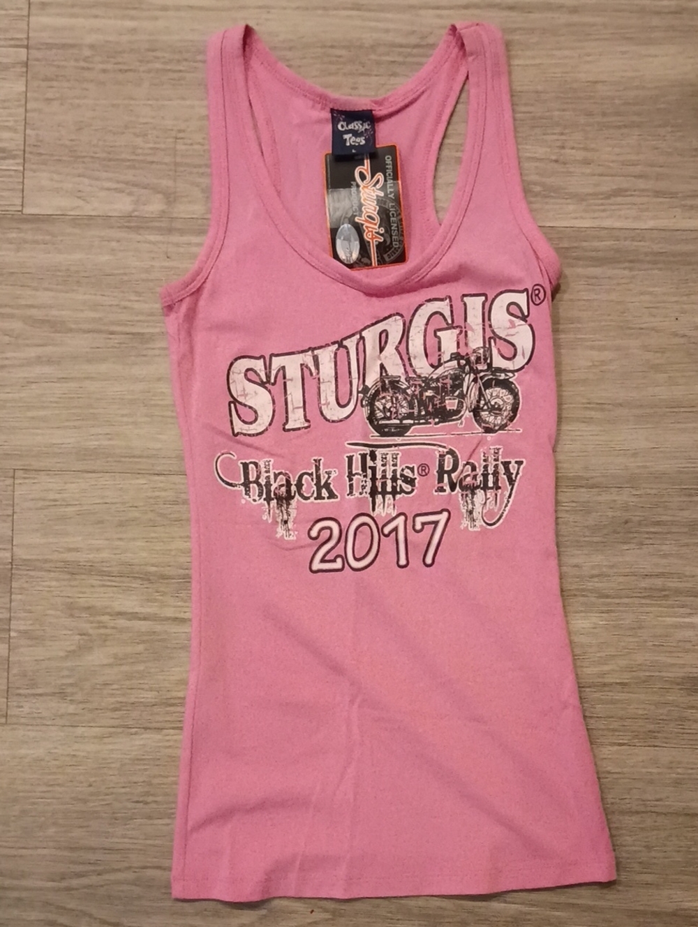 Classic Pink Sturgis 2017 Racerback Tank Top